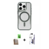MARSİLYAN™- iPhone 16 Pro Max Kılıf Yadigar Klasik Özel Seri - Siyah Bilvis 3X AR Hayalet Cam Ekran Koruyucu + Raze Metal Kamera Lens - CLTM