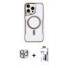 MARSİLYAN™- iPhone 16 Pro Max Kılıf Yadigar Klasik Özel Seri - Siyah Bilvis 3X AR Hayalet Cam Ekran Koruyucu + Pers Alüminyum Kamera Lens - GI