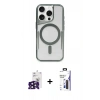 MARSİLYAN™- iPhone 16 Pro Max Kılıf Yadigar Klasik Özel Seri - Siyah Bilvis 3X AR Hayalet Cam Ekran Koruyucu + Bilvis Titan Kamera Lens - SH