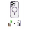 MARSİLYAN™- iPhone 16 Pro Max Kılıf Yadigar Klasik Özel Seri - Siyah Bilvis 3X AR Hayalet Cam Ekran Koruyucu + Raze Metal Kamera Lens - CLTM