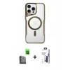 MARSİLYAN™- iPhone 16 Pro Max Kılıf Yadigar Klasik Özel Seri - Siyah Bilvis 3X AR Hayalet Cam Ekran Koruyucu + Raze Metal Kamera Lens - SH