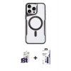 MARSİLYAN™- iPhone 16 Pro Max Kılıf Yadigar Klasik Özel Seri - Siyah Bilvis 3X AR Hayalet Cam Ekran Koruyucu + Bilvis Titan Kamera Lens - TMGI
