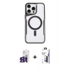 MARSİLYAN™- iPhone 16 Pro Max Kılıf Yadigar Klasik Özel Seri - Siyah Bilvis 3X AR Hayalet Cam Ekran Koruyucu + Bilvis Titan Kamera Lens - SH