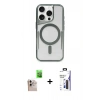 MARSİLYAN™- iPhone 16 Pro Max Kılıf Yadigar Klasik Özel Seri - Siyah Bilvis 3X AR Hayalet Cam Ekran Koruyucu + Raze Metal Kamera Lens - NLGY