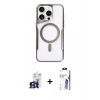 MARSİLYAN™- iPhone 16 Pro Max Kılıf Yadigar Klasik Özel Seri - Siyah Bilvis 3X AR HD Cam Ekran Koruyucu + Bilvis Titan Kamera Lens - TMGI