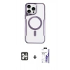 MARSİLYAN™- iPhone 16 Pro Max Kılıf Yadigar Klasik Özel Seri - Siyah Bilvis 3X AR HD Cam Ekran Koruyucu + PVD Metal Kamera Lens - GS