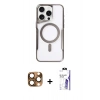 MARSİLYAN™- iPhone 16 Pro Max Kılıf Yadigar Klasik Özel Seri - Siyah Bilvis 3X AR HD Cam Ekran Koruyucu + Pers Alüminyum Kamera Lens - CLTM