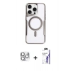 MARSİLYAN™- iPhone 16 Pro Max Kılıf Yadigar Klasik Özel Seri - Siyah Bilvis 3X AR HD Cam Ekran Koruyucu + Pers Alüminyum Kamera Lens - GS