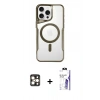 MARSİLYAN™- iPhone 16 Pro Max Kılıf Yadigar Klasik Özel Seri - Siyah Bilvis 3X AR HD Cam Ekran Koruyucu + PVD Metal Kamera Lens - GD