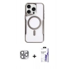 MARSİLYAN™- iPhone 16 Pro Max Kılıf Yadigar Klasik Özel Seri - Siyah Bilvis 3X AR HD Cam Ekran Koruyucu + Pers Alüminyum Kamera Lens - GI