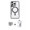 MARSİLYAN™- iPhone 16 Pro Max Kılıf Yadigar Klasik Özel Seri - Siyah Bilvis 3X AR HD Cam Ekran Koruyucu + Pers Alüminyum Kamera Lens - GI
