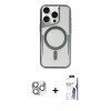 MARSİLYAN™- iPhone 16 Pro Max Kılıf Yadigar Klasik Özel Seri - Siyah Bilvis 3X AR HD Cam Ekran Koruyucu + Pers Alüminyum Kamera Lens - GS