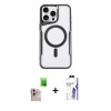 MARSİLYAN™- iPhone 16 Pro Max Kılıf Yadigar Klasik Özel Seri - Siyah Bilvis 3X AR HD Cam Ekran Koruyucu + Raze Metal Kamera Lens - NLGY
