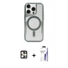 MARSİLYAN™- iPhone 16 Pro Max Kılıf Yadigar Klasik Özel Seri - Siyah Bilvis 3X AR HD Cam Ekran Koruyucu + PVD Metal Kamera Lens - GD