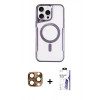 MARSİLYAN™- iPhone 16 Pro Max Kılıf Yadigar Klasik Özel Seri - Siyah Bilvis 3X AR HD Cam Ekran Koruyucu + Pers Alüminyum Kamera Lens - CLTM