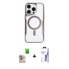 MARSİLYAN™- iPhone 16 Pro Max Kılıf Yadigar Klasik Özel Seri - Siyah Bilvis 3X AR HD Cam Ekran Koruyucu + Raze Metal Kamera Lens - NLGY