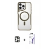MARSİLYAN™- iPhone 16 Pro Max Kılıf Yadigar Klasik Özel Seri - Siyah Bilvis 3X AR HD Cam Ekran Koruyucu + PVD Metal Kamera Lens - GS