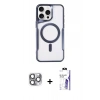 MARSİLYAN™- iPhone 16 Pro Max Kılıf Yadigar Klasik Özel Seri - Siyah Bilvis 3X AR HD Cam Ekran Koruyucu + Pers Alüminyum Kamera Lens - GI