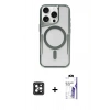 MARSİLYAN™- iPhone 16 Pro Max Kılıf Yadigar Klasik Özel Seri - Siyah Bilvis 3X AR HD Cam Ekran Koruyucu + PVD Metal Kamera Lens - SH