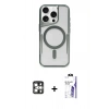 MARSİLYAN™- iPhone 16 Pro Max Kılıf Yadigar Klasik Özel Seri - Siyah Bilvis 3X AR HD Cam Ekran Koruyucu + PVD Metal Kamera Lens - GS