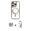 MARSİLYAN™- iPhone 16 Pro Max Kılıf Yadigar Klasik Özel Seri - Siyah Bilvis 3X AR HD Cam Ekran Koruyucu + Pers Alüminyum Kamera Lens - GI