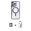 MARSİLYAN™- iPhone 16 Pro Max Kılıf Yadigar Klasik Özel Seri - Siyah Bilvis 3X AR HD Cam Ekran Koruyucu + PVD Metal Kamera Lens - GS