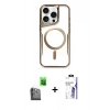 MARSİLYAN™- iPhone 16 Pro Max Kılıf Yadigar Klasik Özel Seri - Siyah Bilvis 3X AR HD Cam Ekran Koruyucu + Raze Metal Kamera Lens - SH
