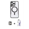 MARSİLYAN™- iPhone 16 Pro Max Kılıf Yadigar Klasik Özel Seri - Siyah Bilvis 3X AR HD Cam Ekran Koruyucu + PVD Metal Kamera Lens - GD