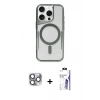 MARSİLYAN™- iPhone 16 Pro Max Kılıf Yadigar Klasik Özel Seri - Siyah Bilvis 3X AR HD Cam Ekran Koruyucu + Pers Alüminyum Kamera Lens - GI