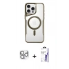 MARSİLYAN™- iPhone 16 Pro Max Kılıf Yadigar Klasik Özel Seri - Siyah Bilvis 3X AR HD Cam Ekran Koruyucu + Pers Alüminyum Kamera Lens - GS