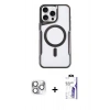 MARSİLYAN™- iPhone 16 Pro Max Kılıf Yadigar Klasik Özel Seri - Siyah Bilvis 3X AR HD Cam Ekran Koruyucu + Pers Alüminyum Kamera Lens - GS