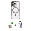 MARSİLYAN™- iPhone 16 Pro Max Kılıf Yadigar Klasik Özel Seri - Siyah Bilvis 3X AR HD Cam Ekran Koruyucu + Raze Metal Kamera Lens - CLTM