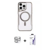 MARSİLYAN™- iPhone 16 Pro Max Kılıf Yadigar Klasik Özel Seri - Siyah Bilvis 3X AR HD Cam Ekran Koruyucu + Pers Alüminyum Kamera Lens - GS