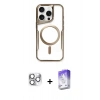 MARSİLYAN™- iPhone 16 Pro Max Kılıf Yadigar Klasik Özel Seri - Siyah Bilvis 5in1 3D Magic Cam Ekran Koruyucu + Pers Alüminyum Kamera Lens - GS