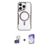 MARSİLYAN™- iPhone 16 Pro Max Kılıf Yadigar Klasik Özel Seri - Siyah Bilvis 5in1 3D Magic Cam Ekran Koruyucu + Bilvis Titan Kamera Lens - TMGI