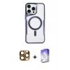 MARSİLYAN™- iPhone 16 Pro Max Kılıf Yadigar Klasik Özel Seri - Siyah Bilvis 5in1 3D Magic Cam Ekran Koruyucu + Pers Alüminyum Kamera Lens - CLTM
