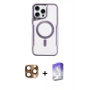 MARSİLYAN™- iPhone 16 Pro Max Kılıf Yadigar Klasik Özel Seri - Siyah Bilvis 5in1 3D Magic Cam Ekran Koruyucu + Pers Alüminyum Kamera Lens - CLTM