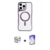MARSİLYAN™- iPhone 16 Pro Max Kılıf Yadigar Klasik Özel Seri - Siyah Bilvis 5in1 3D Magic Cam Ekran Koruyucu + Pers Alüminyum Kamera Lens - GS