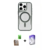 MARSİLYAN™- iPhone 16 Pro Max Kılıf Yadigar Klasik Özel Seri - Siyah Bilvis 5in1 3D Magic Cam Ekran Koruyucu + Raze Metal Kamera Lens - CLTM