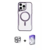 MARSİLYAN™- iPhone 16 Pro Max Kılıf Yadigar Klasik Özel Seri - Siyah Bilvis 5in1 3D Magic Cam Ekran Koruyucu + Pers Alüminyum Kamera Lens - GI