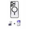 MARSİLYAN™- iPhone 16 Pro Max Kılıf Yadigar Klasik Özel Seri - Siyah Bilvis 5in1 3D Magic Cam Ekran Koruyucu + Bilvis Titan Kamera Lens - TMGI