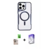 MARSİLYAN™- iPhone 16 Pro Max Kılıf Yadigar Klasik Özel Seri - Siyah Bilvis 5in1 3D Magic Cam Ekran Koruyucu + Raze Metal Kamera Lens - NLGY