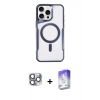 MARSİLYAN™- iPhone 16 Pro Max Kılıf Yadigar Klasik Özel Seri - Siyah Bilvis 5in1 3D Magic Cam Ekran Koruyucu + Pers Alüminyum Kamera Lens - GI