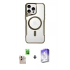 MARSİLYAN™- iPhone 16 Pro Max Kılıf Yadigar Klasik Özel Seri - Siyah Bilvis 5in1 3D Magic Cam Ekran Koruyucu + Raze Metal Kamera Lens - NLGY