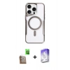 MARSİLYAN™- iPhone 16 Pro Max Kılıf Yadigar Klasik Özel Seri - Siyah Bilvis 5in1 3D Magic Cam Ekran Koruyucu + Raze Metal Kamera Lens - CLTM
