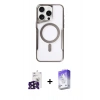MARSİLYAN™- iPhone 16 Pro Max Kılıf Yadigar Klasik Özel Seri - Siyah Bilvis 5in1 3D Magic Cam Ekran Koruyucu + Bilvis Titan Kamera Lens - SH