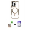 MARSİLYAN™- iPhone 16 Pro Max Kılıf Yadigar Klasik Özel Seri - Siyah Bilvis 5in1 3D Magic Cam Ekran Koruyucu + Raze Metal Kamera Lens - CLTM