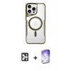 MARSİLYAN™- iPhone 16 Pro Max Kılıf Yadigar Klasik Özel Seri - Siyah Bilvis 5in1 3D Magic Cam Ekran Koruyucu + PVD Metal Kamera Lens - GS