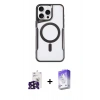 MARSİLYAN™- iPhone 16 Pro Max Kılıf Yadigar Klasik Özel Seri - Siyah Bilvis 5in1 3D Magic Cam Ekran Koruyucu + Bilvis Titan Kamera Lens - SH
