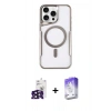 MARSİLYAN™- iPhone 16 Pro Max Kılıf Yadigar Klasik Özel Seri - Siyah Bilvis 5in1 3D Magic Cam Ekran Koruyucu + Bilvis Titan Kamera Lens - SH